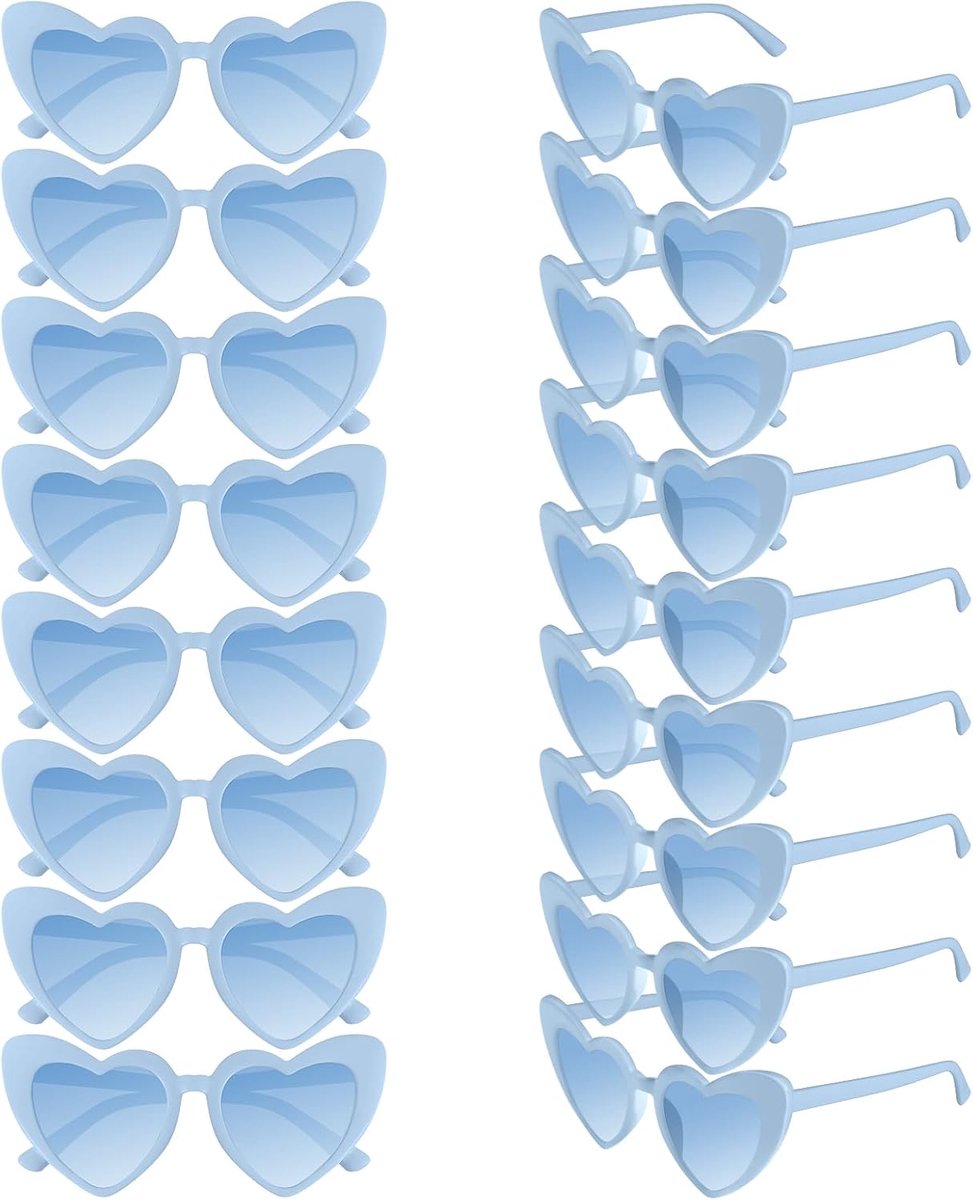 Morcheiong 8/16Pcs Heart Shaped Sunglasses Bulk Vintage Heart Glasses Bachelorette Party Favors For Women Wedding - ShopVlot