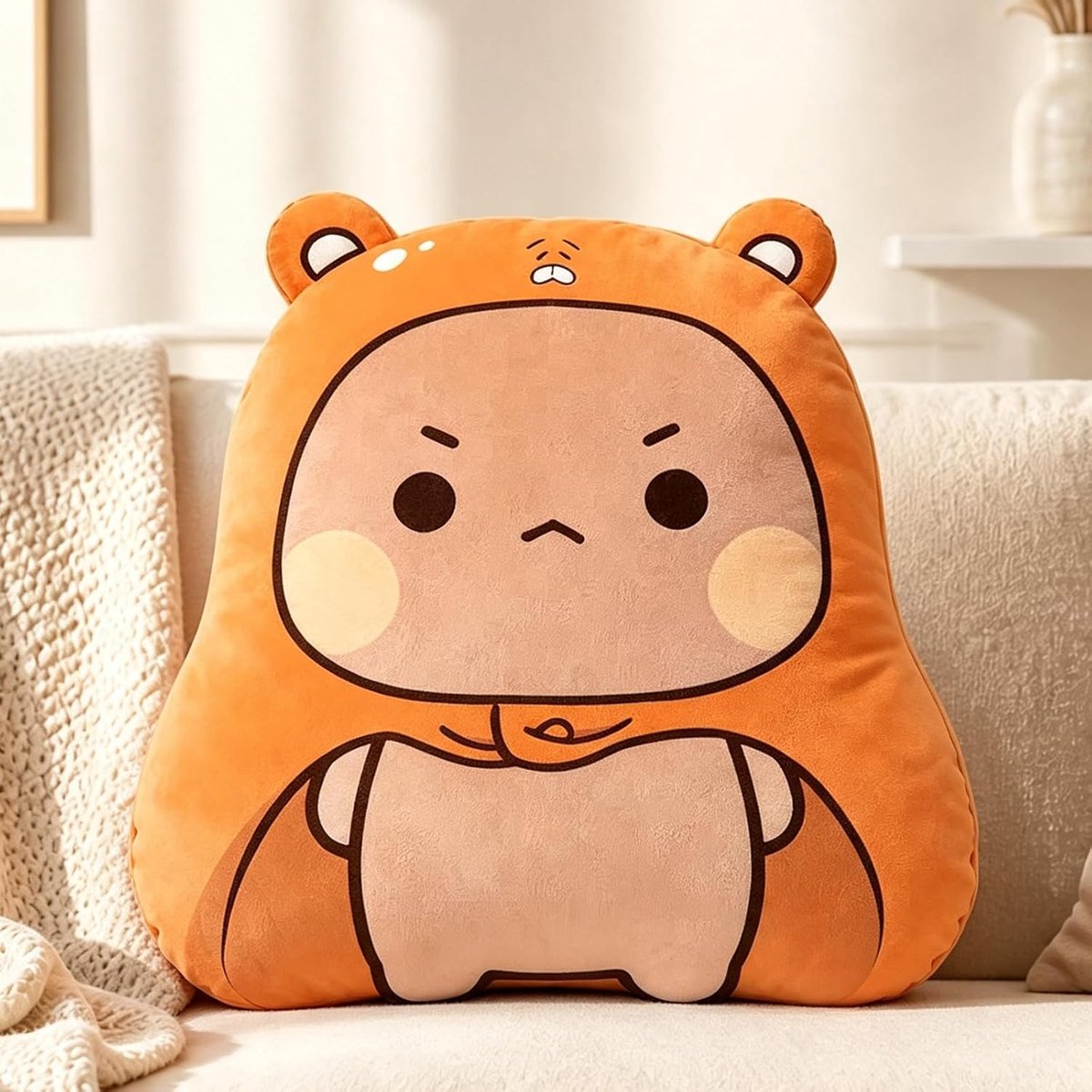 Bubu Dudu kussen, 38 cm, Dudu Bubu knuffeldier, schattig kussen, cartoon panda, sierkussen, schattig zacht pluche - ShopVlot