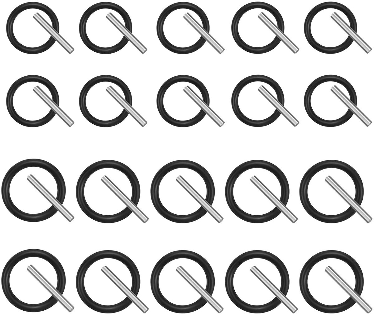20 Pairs O Rings and Replacement Pens, Impact Rings and Socket Pins, Rubber O-Rings and Socket Pins, Accessories, for - ShopVlot