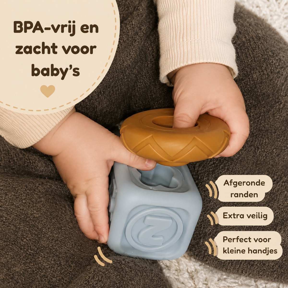 Joymaxx Koala Stapelblokken & Stapelringen - Sensorisch Baby Speelgoed 12 maanden - 13 Stuks - 6 maanden tot 2 jaar — afbeelding 4