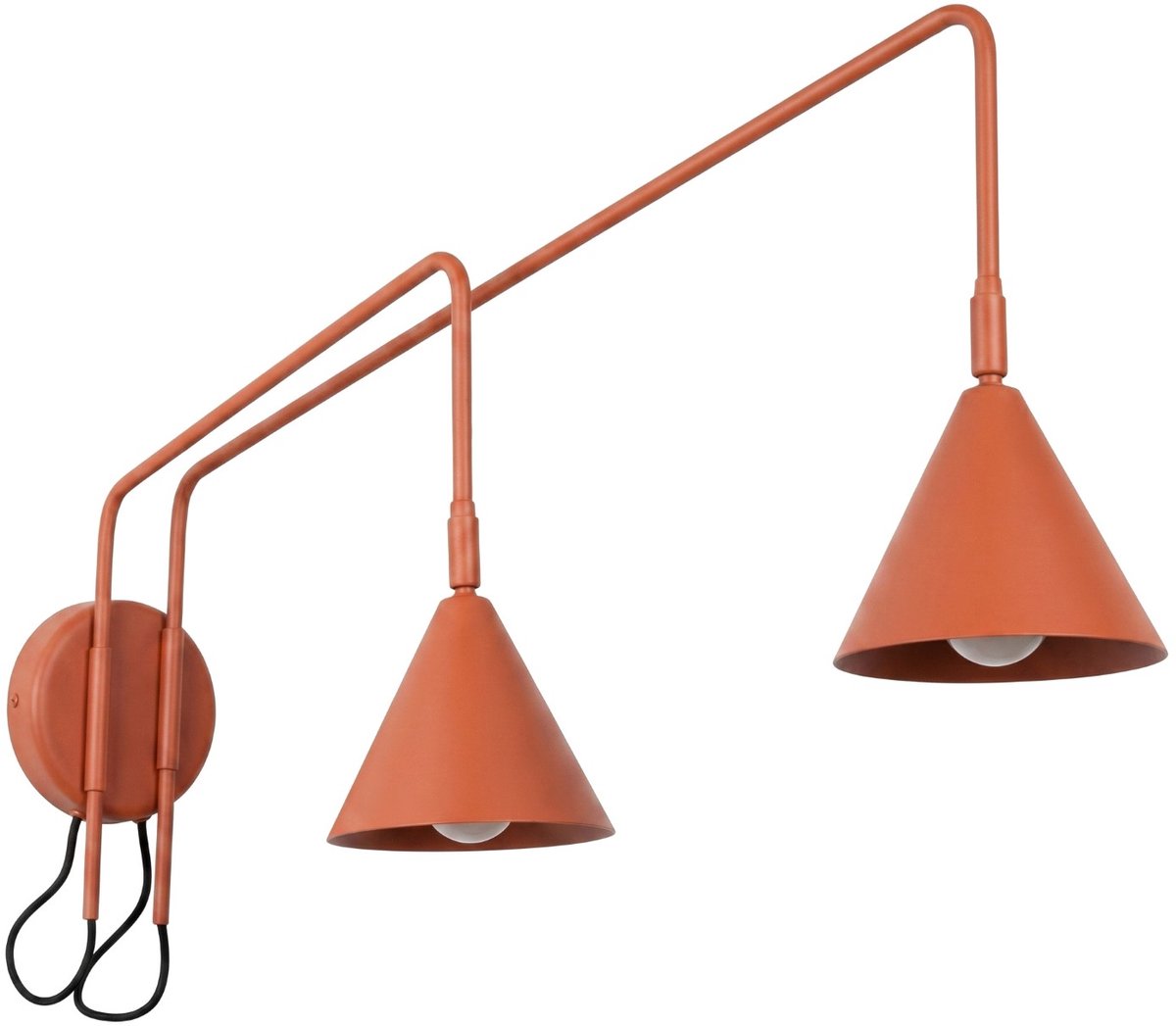 Sollux Lighting Wandlamp NOX - E14 - rode oker - staal - 150x80x30cm
