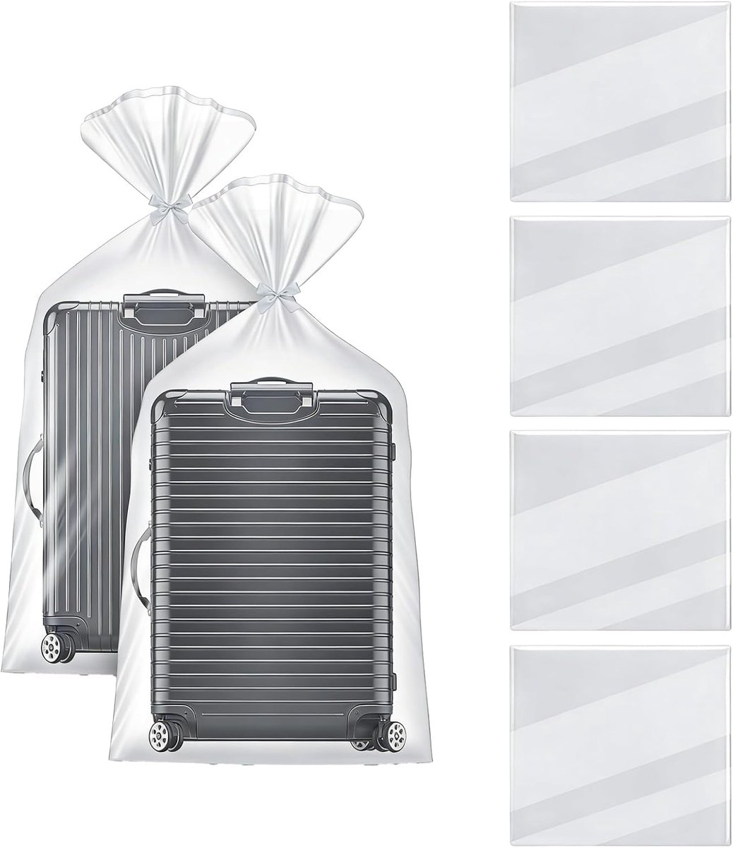 4 stuks extra grote transparante plastic zakken, 100 x 150 cm opbergzakken, enorme opbergzakken voor stofdicht - ShopVlot