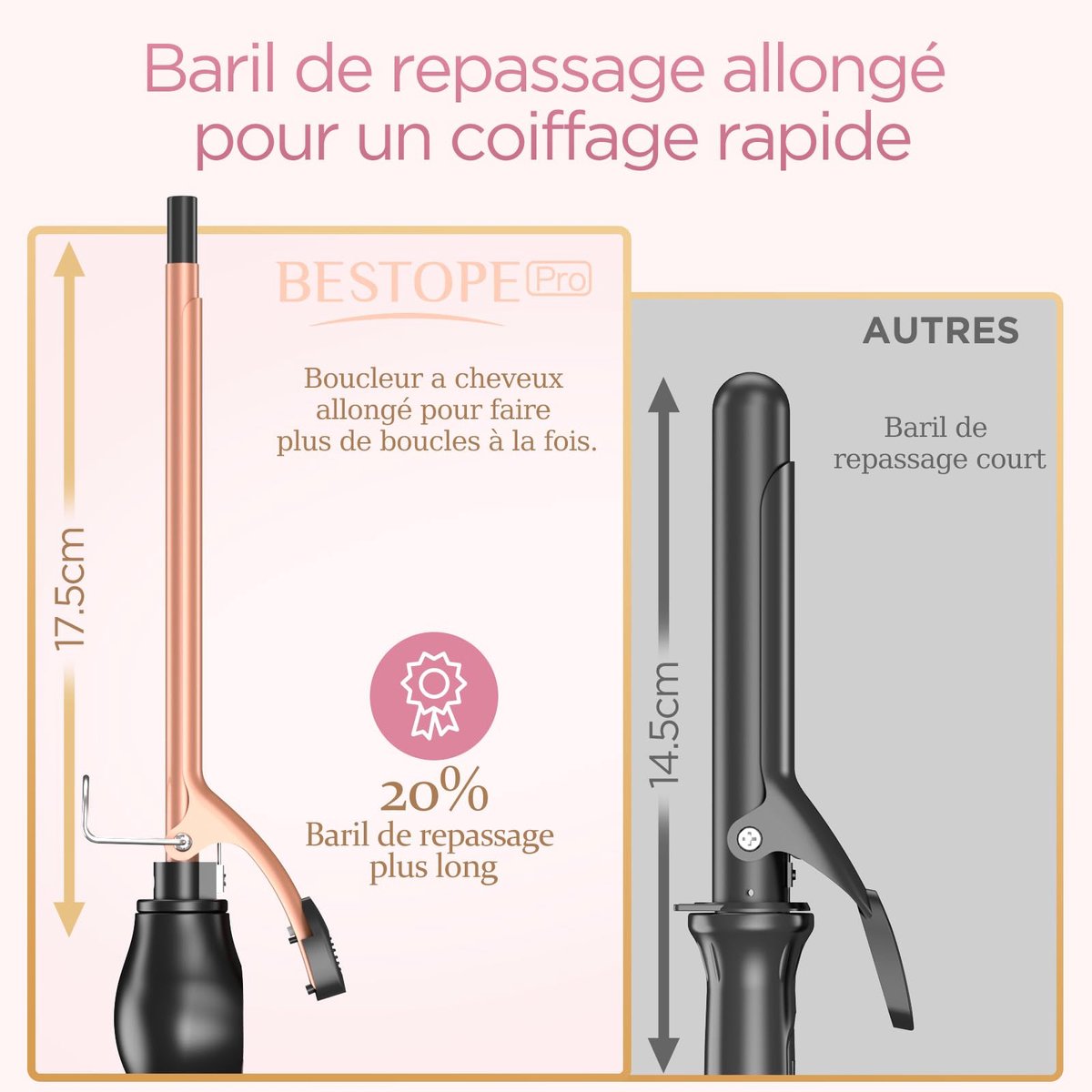 Xinde Germany Professionele Krultang 9mm met Snelle Verwarming - afbeelding 3