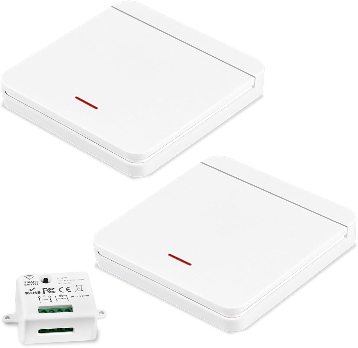230 V 1500 W Wireless Light Switch with Transmitter and Receiver, Wireless Safety Switch for Lights and Devices, Easy - ShopVlot