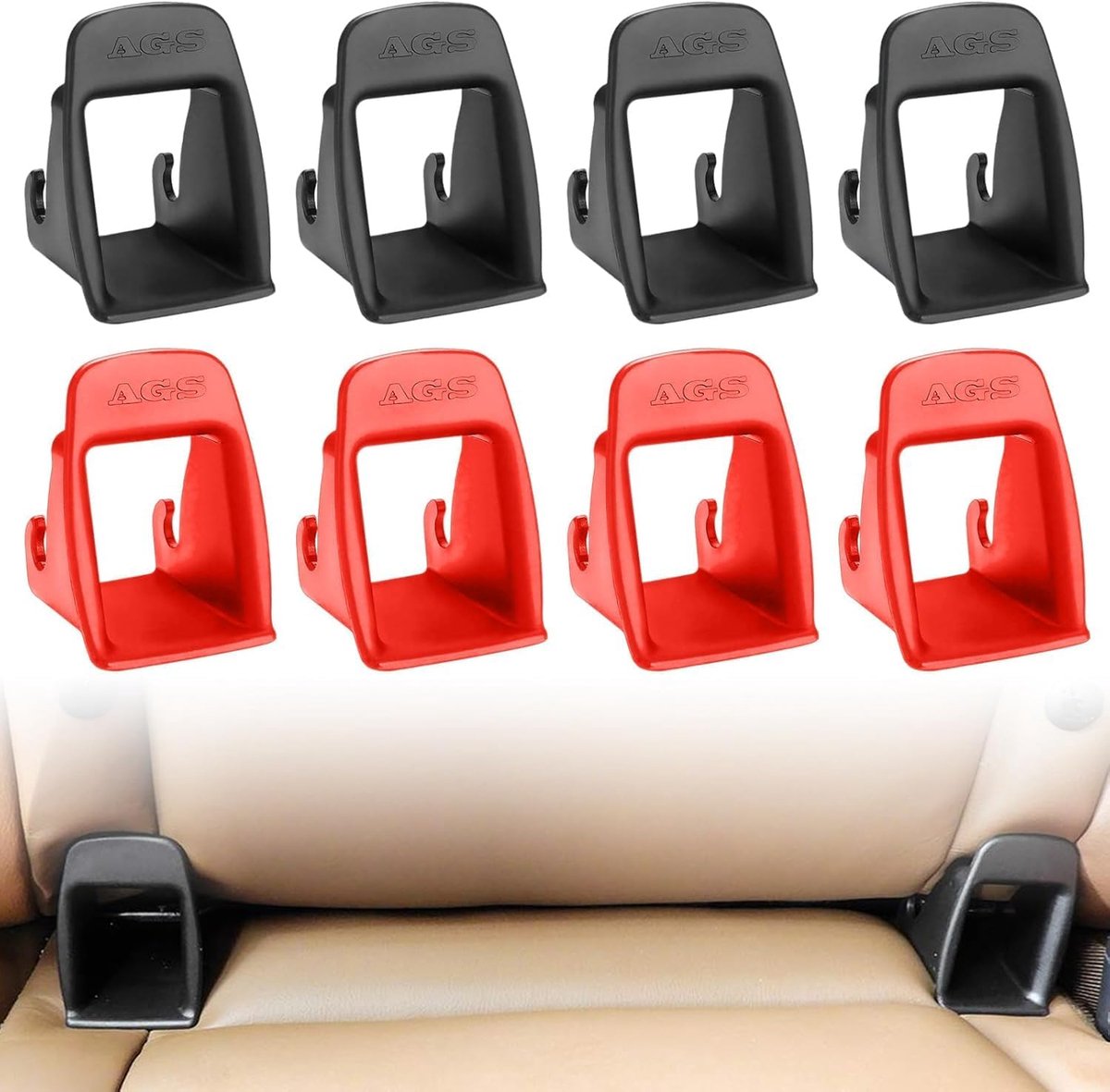 8 Pack Solid Isofix Anchorages, Universal Adapter for Belt - ShopVlot