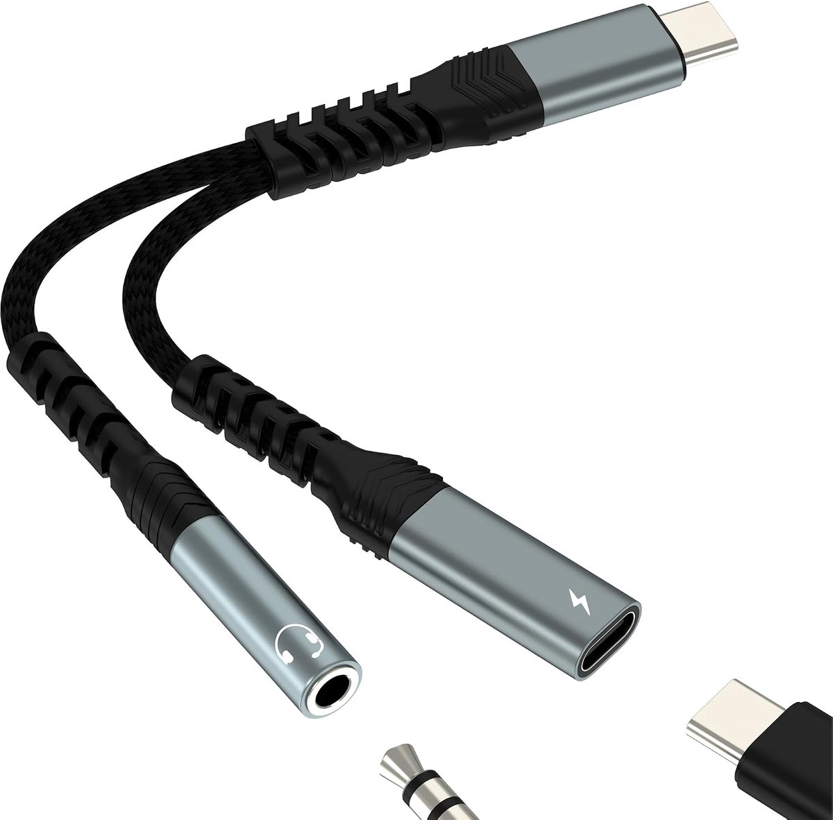 USB C naar 3,5 mm jack adapter voor iPhone 17 16 15 Pro Max kabel compatibel met Samsung Galaxy S26 Ultra - ShopVlot