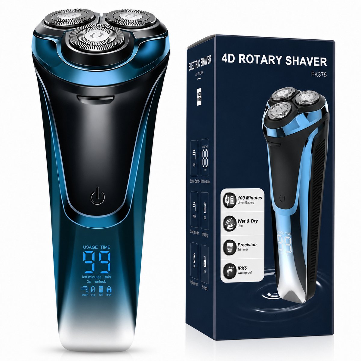 Ultenic Scheerapparaat voor Mannen - Volledig Waterdicht - Shenzhen Ultenic Technology Co., - €64,95