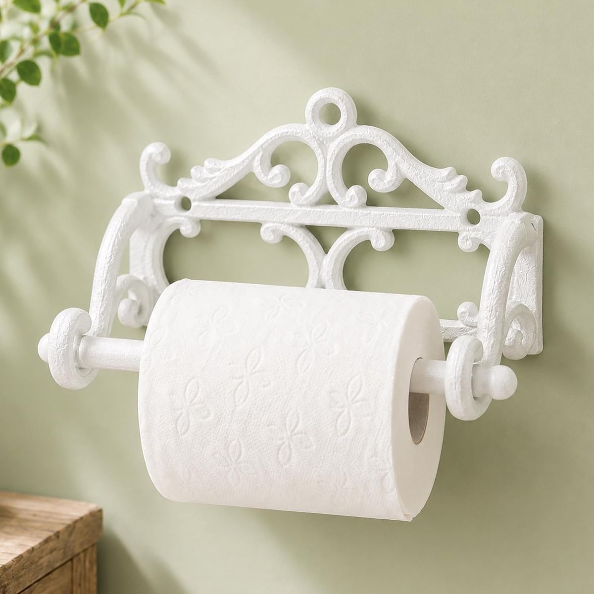Vintage Gietijzeren Toiletrolhouder - Wandmontage Toiletpapierhouder - Decoratief Badkameraccessoire in Rustieke en Antieke Stijl