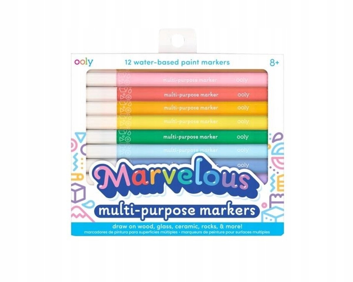 Ooly Oliepastels Markers - 12 Levendige Kleuren voor Kinderen & School