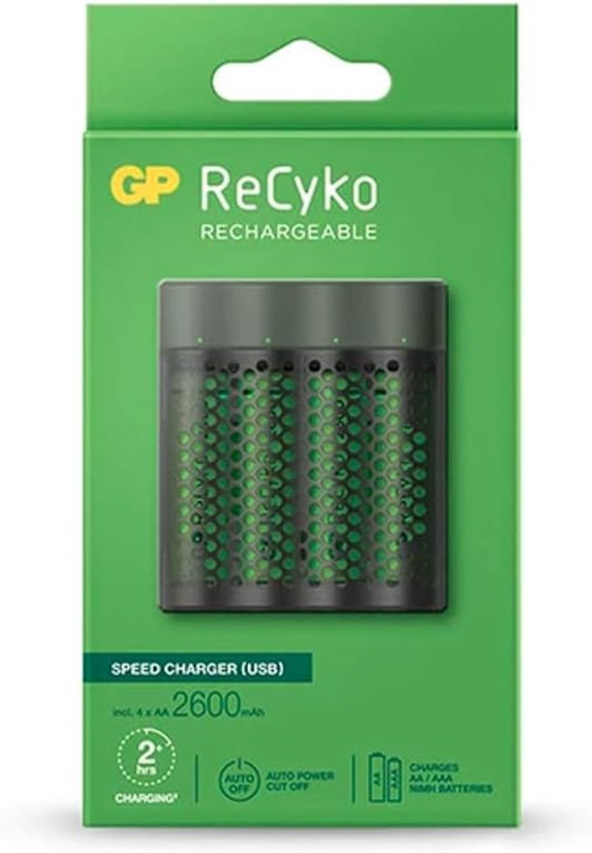 Battery charger GP Recyko 4 x AA 2600mAh M451 - ShopVlot
