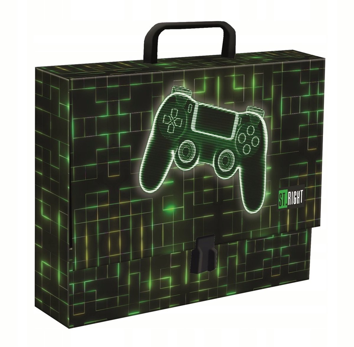 XL A4 Aktetas met handvat: Neon Pad Joystick Design