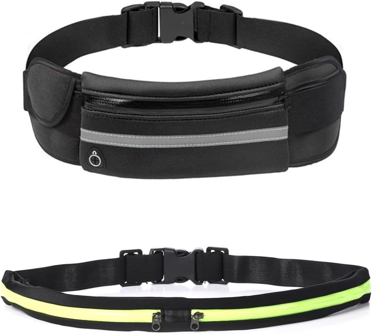 1 Running Waist Bag with 1 Mini Waist Bag, Elastic Waist Bag, Adjustable Waterproof Waist Bag, Can Hold Water Bottle - ShopVlot