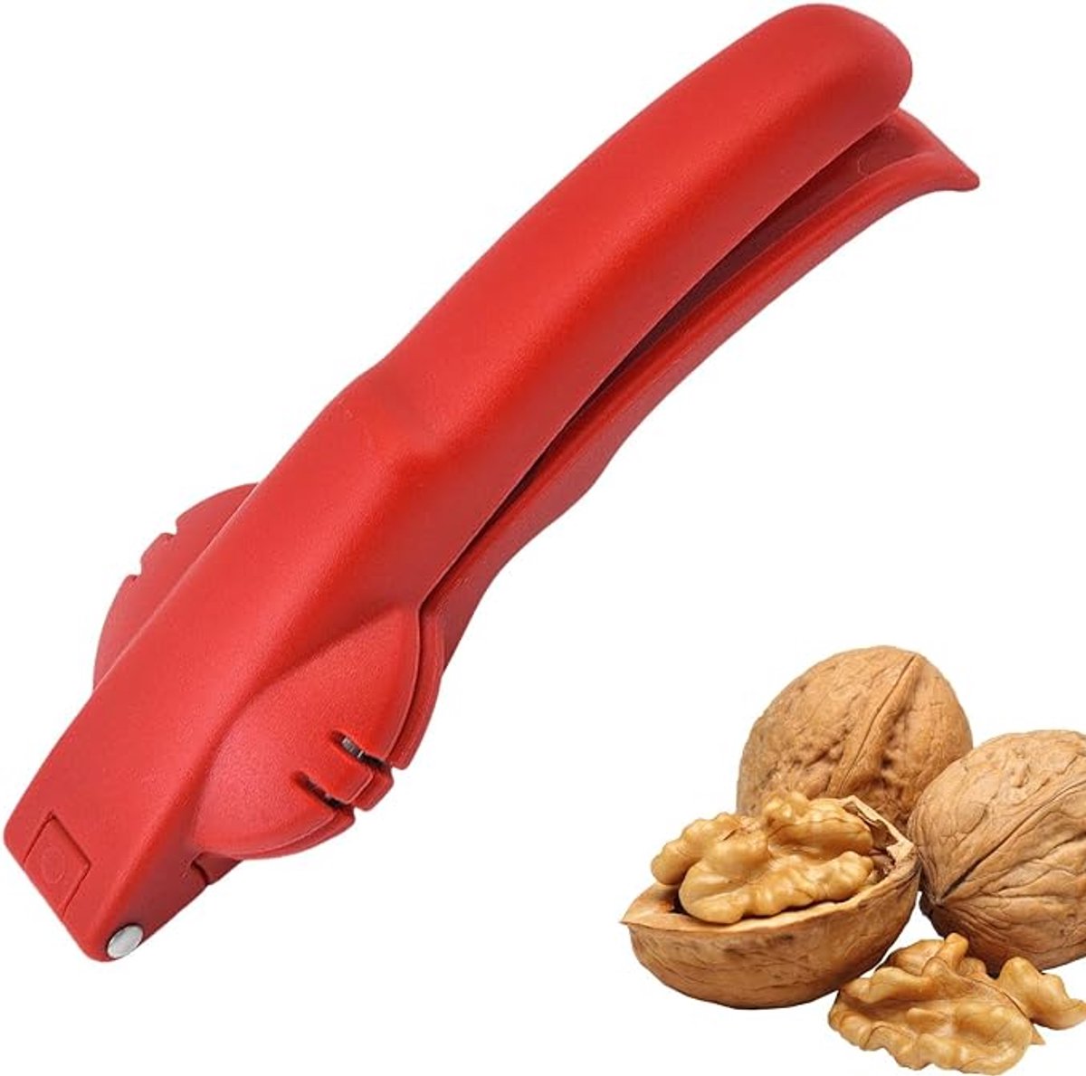 1 stuk-Notenkraker-notenkraker walnoten-Kastanjeclip-notenopener -Kastanje-Tang-antislip handgrepen-Notenkraker Voor Kastanjes-Keukengerei-geschikt voor walnoten, hazelnoten, noten, amandelen, zeevruchten-Rood-ABS
