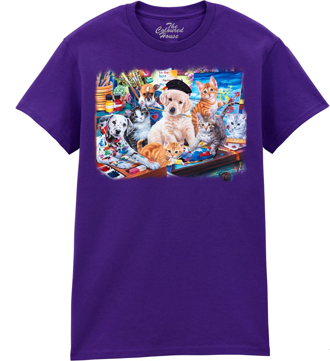 Puppies And Kittens Art Studio The Coloured House T-shirt S
