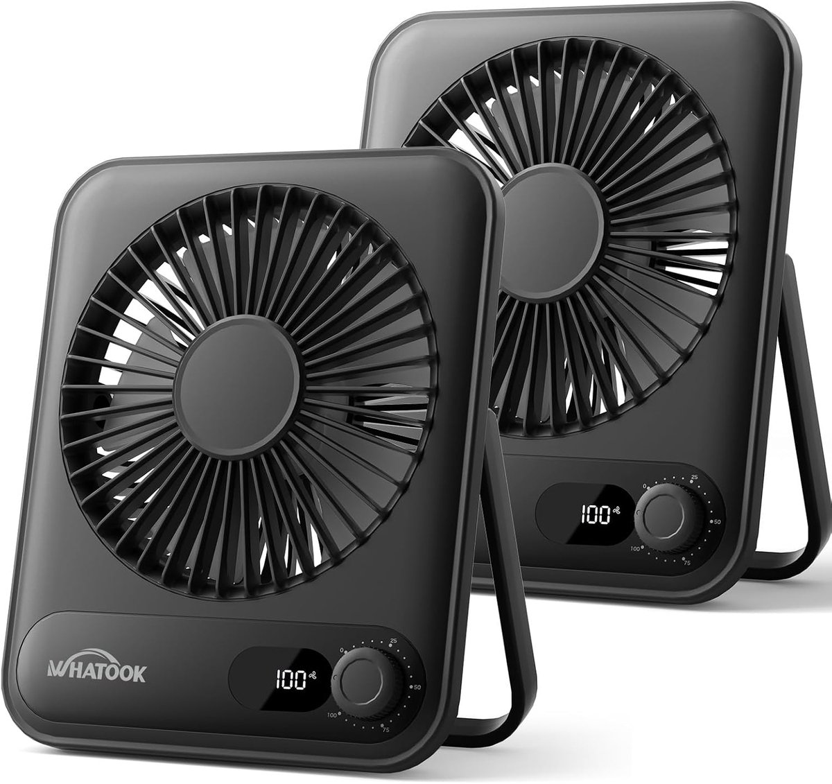 Mini Ventilator USB-C - 2 Stuks - Fluisterstil 28 DB - Perfect voor Bureau en Slaapkamer - ShopVlot