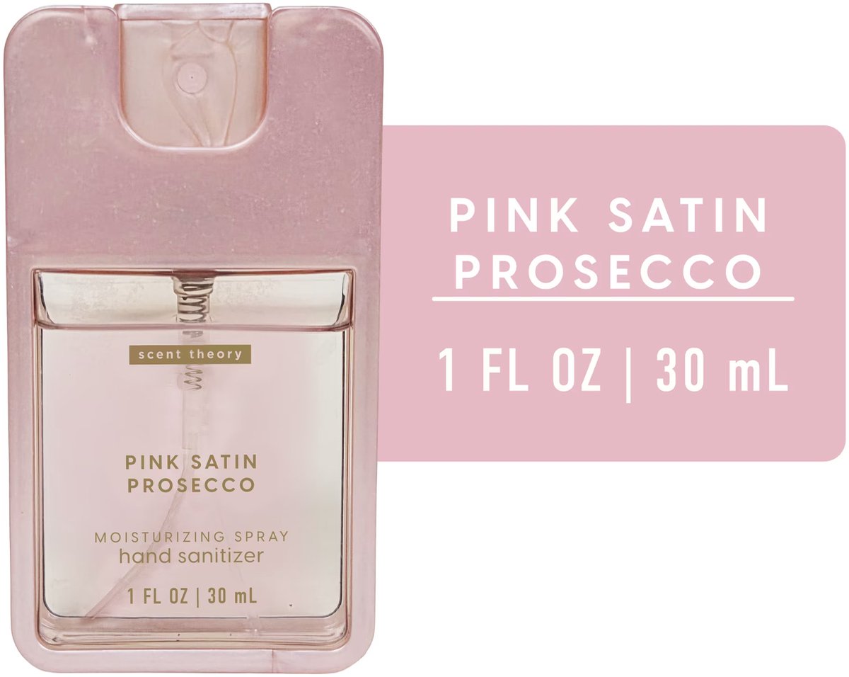 Scent Theory, Hand Sanitizer Spray, Pink Satin Prosecco, | Hygiënische Handdesinfectiespray, 30ml