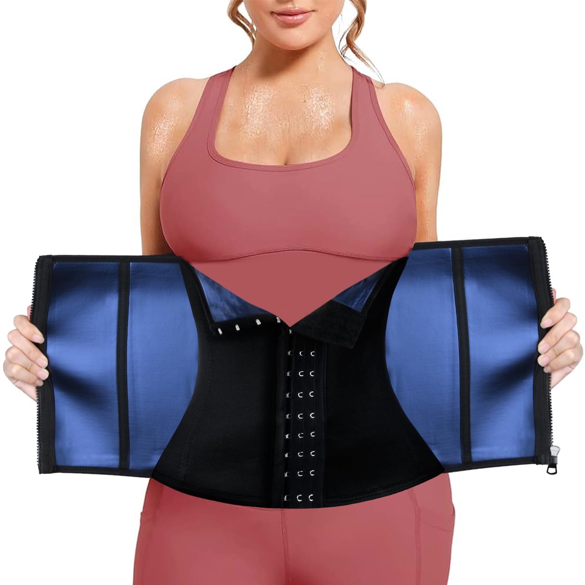 AOOWU Taille trimmerriem, fitnessriem, tailletrainer, fitnessriem, verstelbare tailletrainer voor dames en heren - ShopVlot