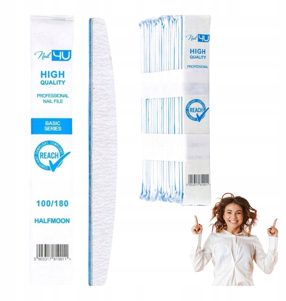 25x Merkloze Nagelvijlen 100/180 Grit - Hygiënisch & Dubbelzijdig