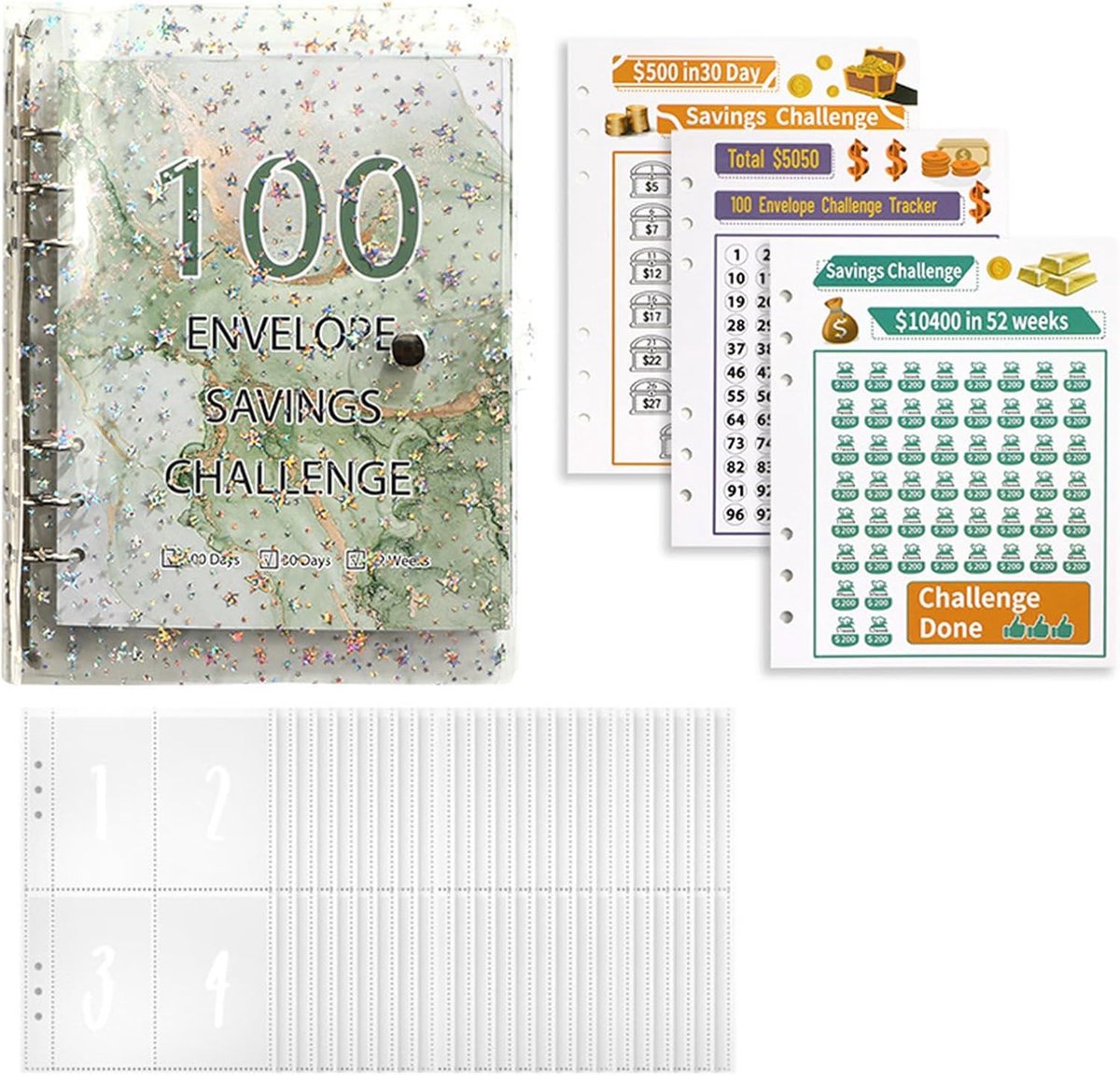 Money Challenge Savings Book, Money Saving Folder, Money Saving Folder, Savings Book, Savings Book, Budget Binder - ShopVlot