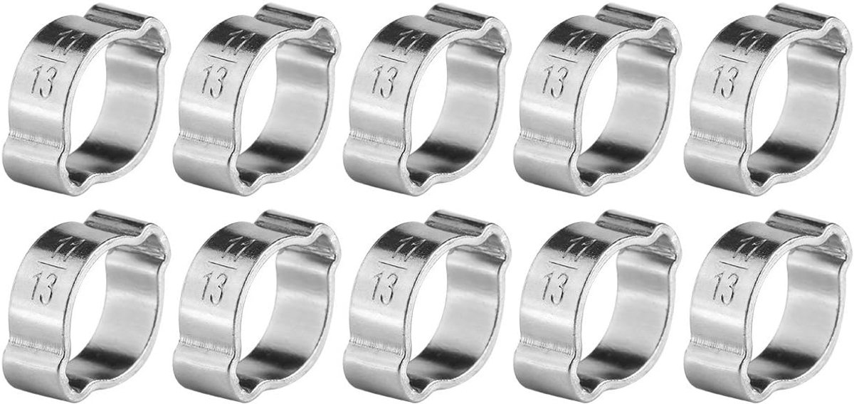10Pcs Hose Clamps Adjustable Stainless Steel Hose Clamp (11-13mm) - ShopVlot