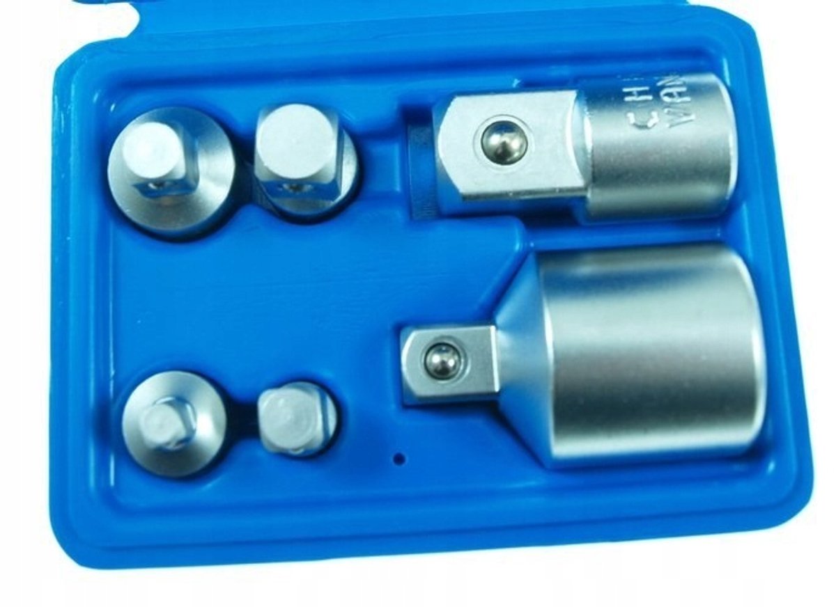 6-delige Dop Verloop Adapter Set - CrV Staal