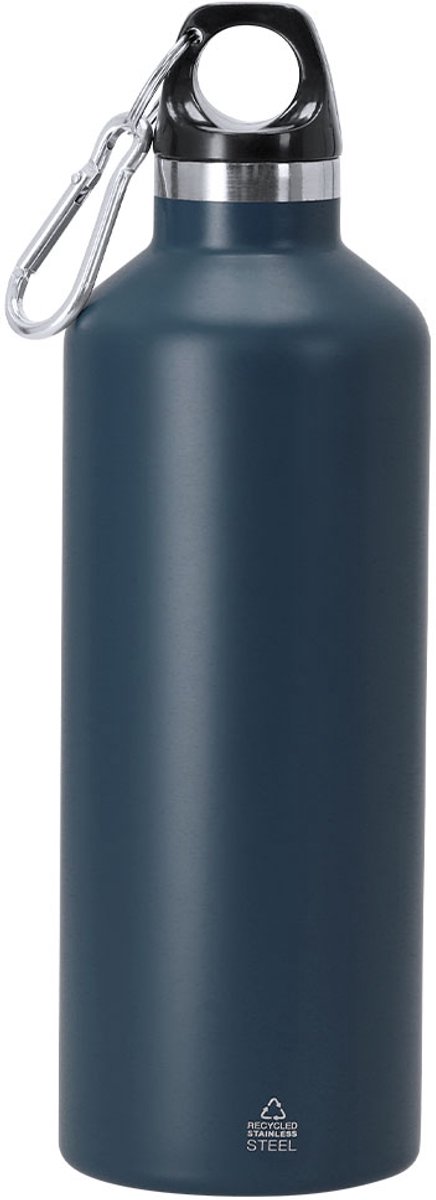 Thermische fles met 500 ml capaciteit en dubbele wand, matte afwerking Angkor Marine Blauw