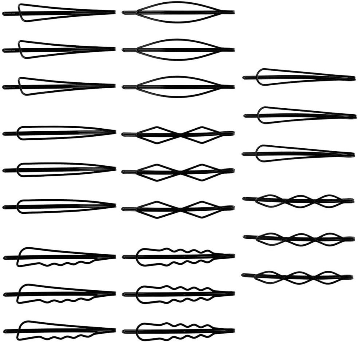 24pcs Hair Clips 8 Styles Hair Grips Hair Clips Hair Styling Accessories Minimalist Easy to Hold Hairpin Clips for - ShopVlot
