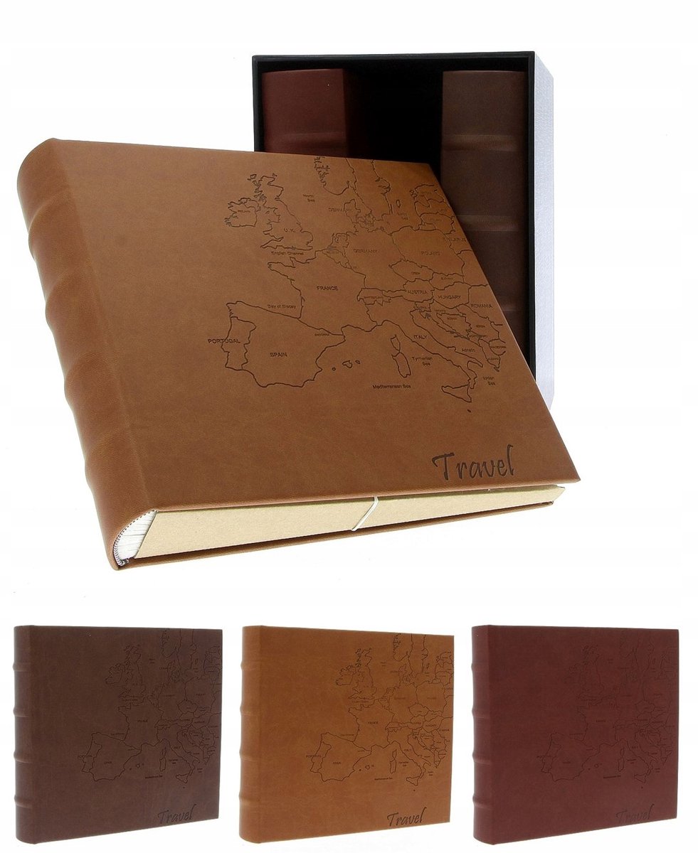 Set van 3 fotoalbums 10x15 cm, 600 foto's, kunstlederen kaft