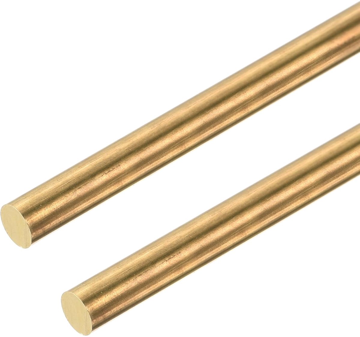 DMiotech 2pcs 3mm x 350mm Brass Rods, Round Solid Brass Bars for DIY Welding Rod Brass Rotary Rod Drift Stamp Model - ShopVlot