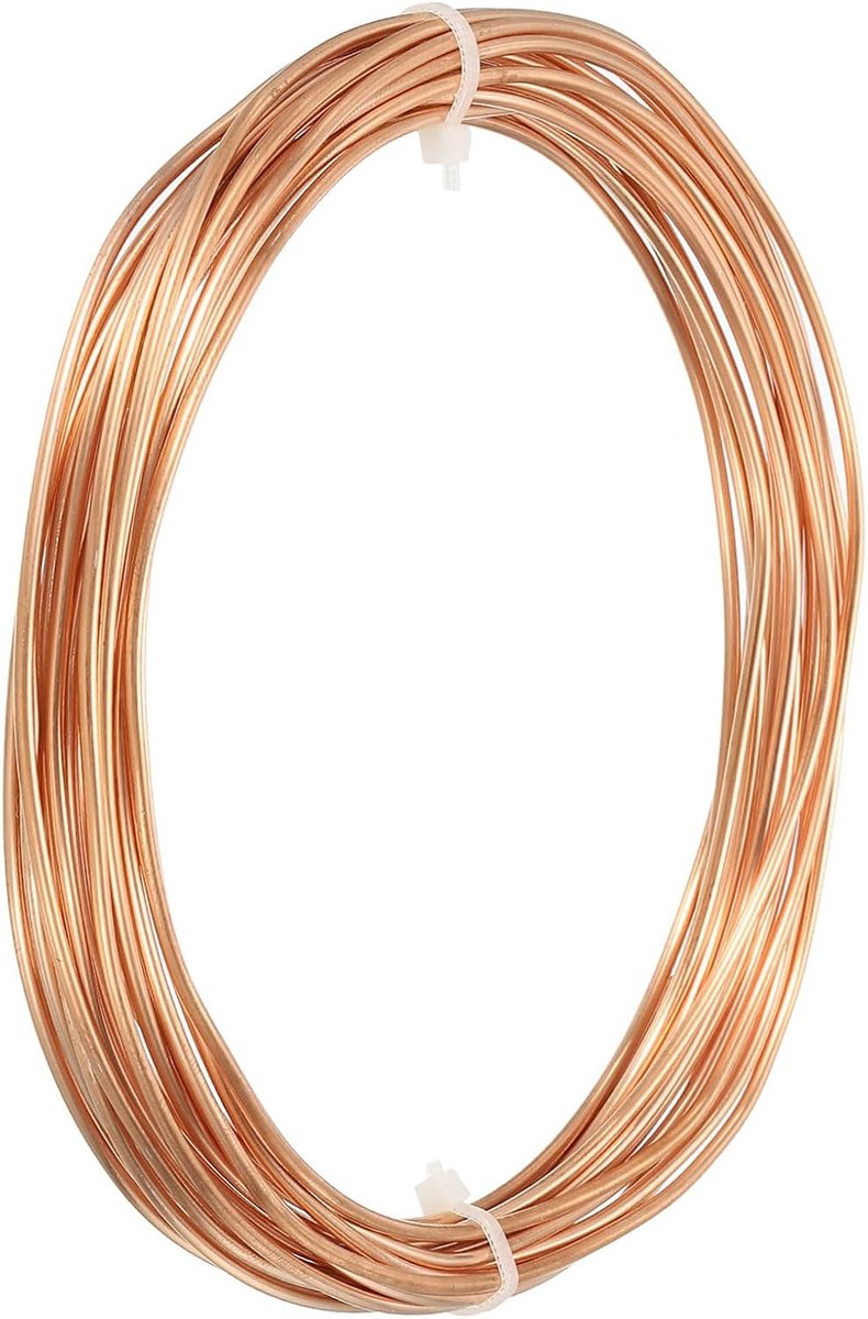 DMiotech 0.8mm x 1.8mm Long 6.0M Refrigerator Copper Pipe Flexible Tubing for Compression, Air Conditioner Air Assist - ShopVlot