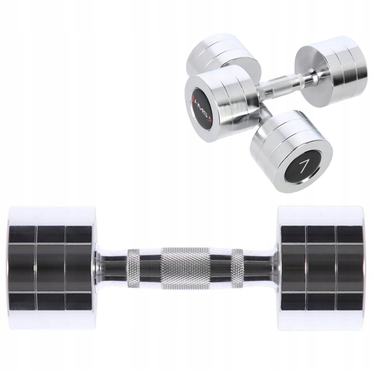 HMS CHD07 Chromen Halters 7 kg (2 stuks) - Fitness & Krachttraining