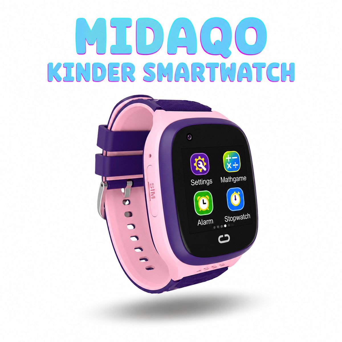 4G GPS Smartwatch - Midaqo Kinder Smartwatch - GPS Horloge - Acurate GPS - Sos Oproep - Bellen En Video Bellen - Spraakberichten - Route Historie - Geo Fence - IP67 Waterproof.