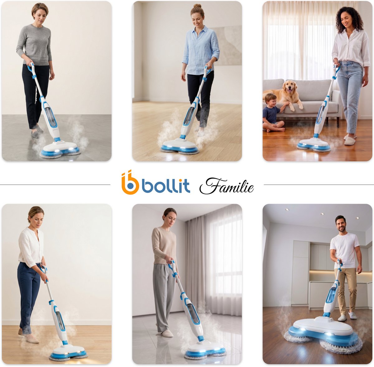 BOLLIT Elektrische Dweil & Stoomdweil 1500W - Dweilapparaat & Vloerreiniger - Stoomreiniger - Dweilsysteem - Elektrische Mop - Houten Vloer, Laminaat & Tegels – foto 7