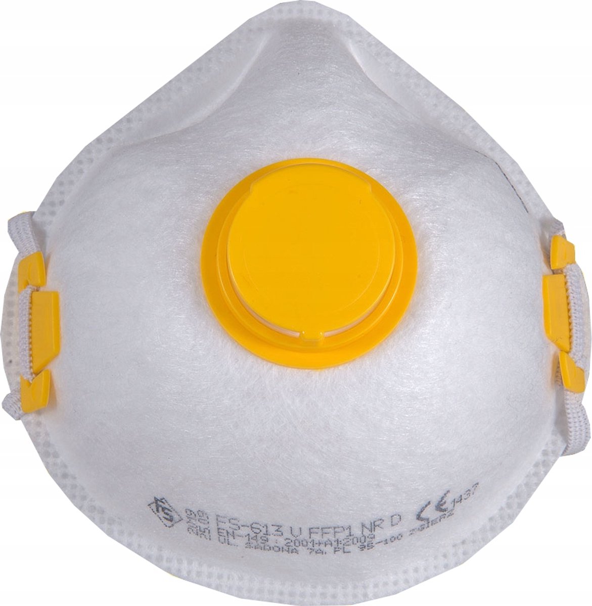 50x Stofmasker FFP1 met Uitademventiel - Beschermende Halfmasker
