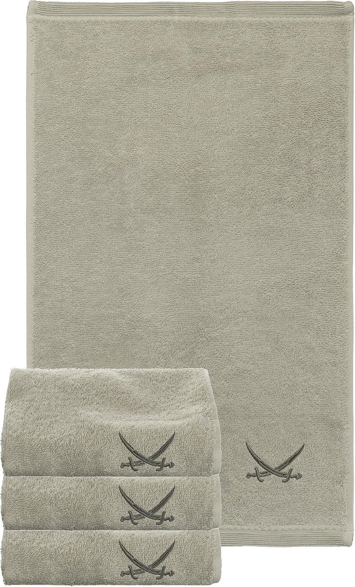 Sansibar 4-delig Set Gastendoekje 30x50 cm – Zeer absorberende badstof handdoek van 100% katoen – - ShopVlot