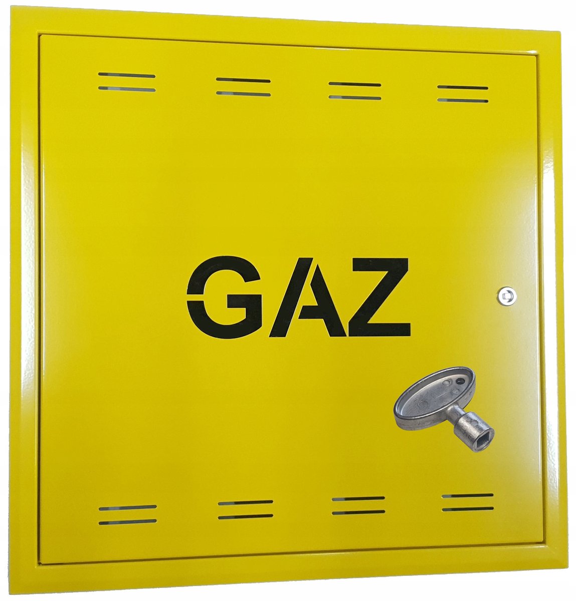 Merkloze Luik voor Gasmeters 50x50cm Geel met Sleutel