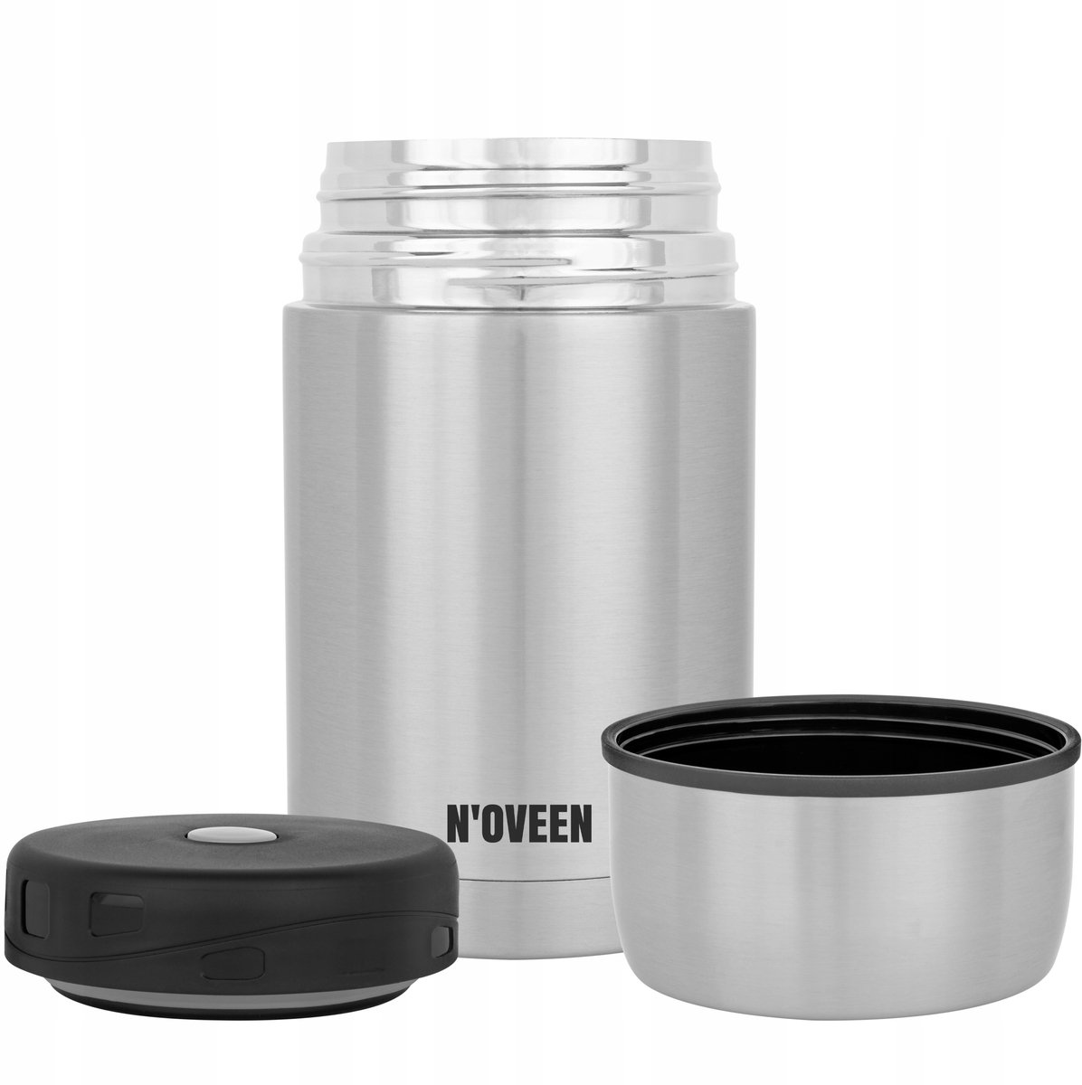 N'oveen Thermos Maaltijd 800ml Zilver - Roestvrij Staal