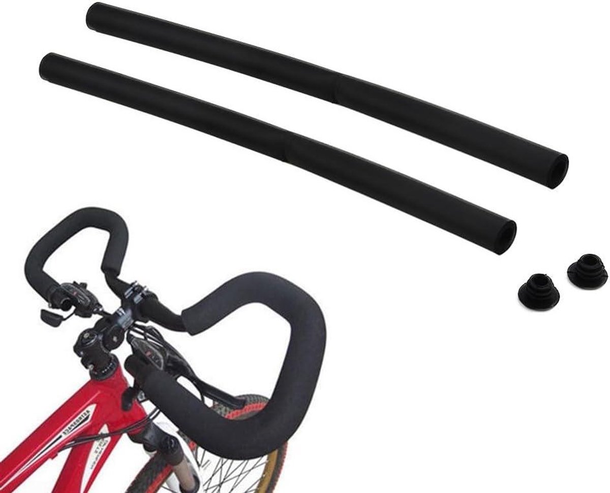 Fietsstuur Foam Tape - Handvat Covers - Comfortabel Fietsen - Schokabsorberend Ontwerp - 22.2mm Stuur - Zwart