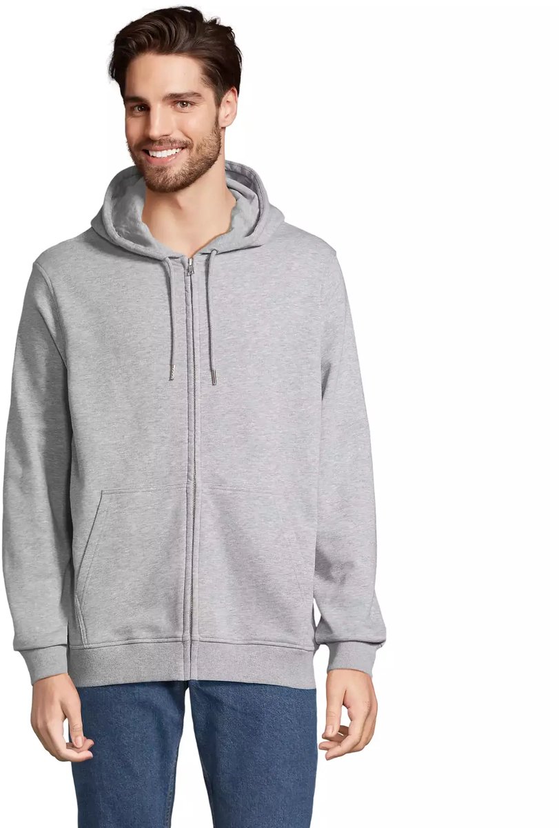 SOL'S Unisex Full-Zip Hoodie Calipso L04237 - Grey Melange - XL