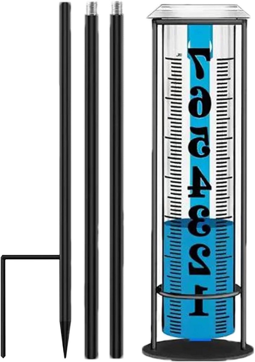 Regenmeter Outdoor - Regenmeter Buiten - Tuinieren en Weer Monitoren - Verdikte PVC Buis - 27 Centimeter - Transparant