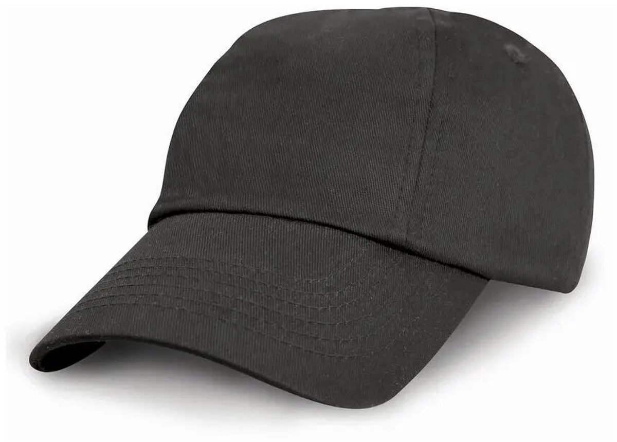 Result Junior Low Profile Cotton Cap RH18J - Black - One size