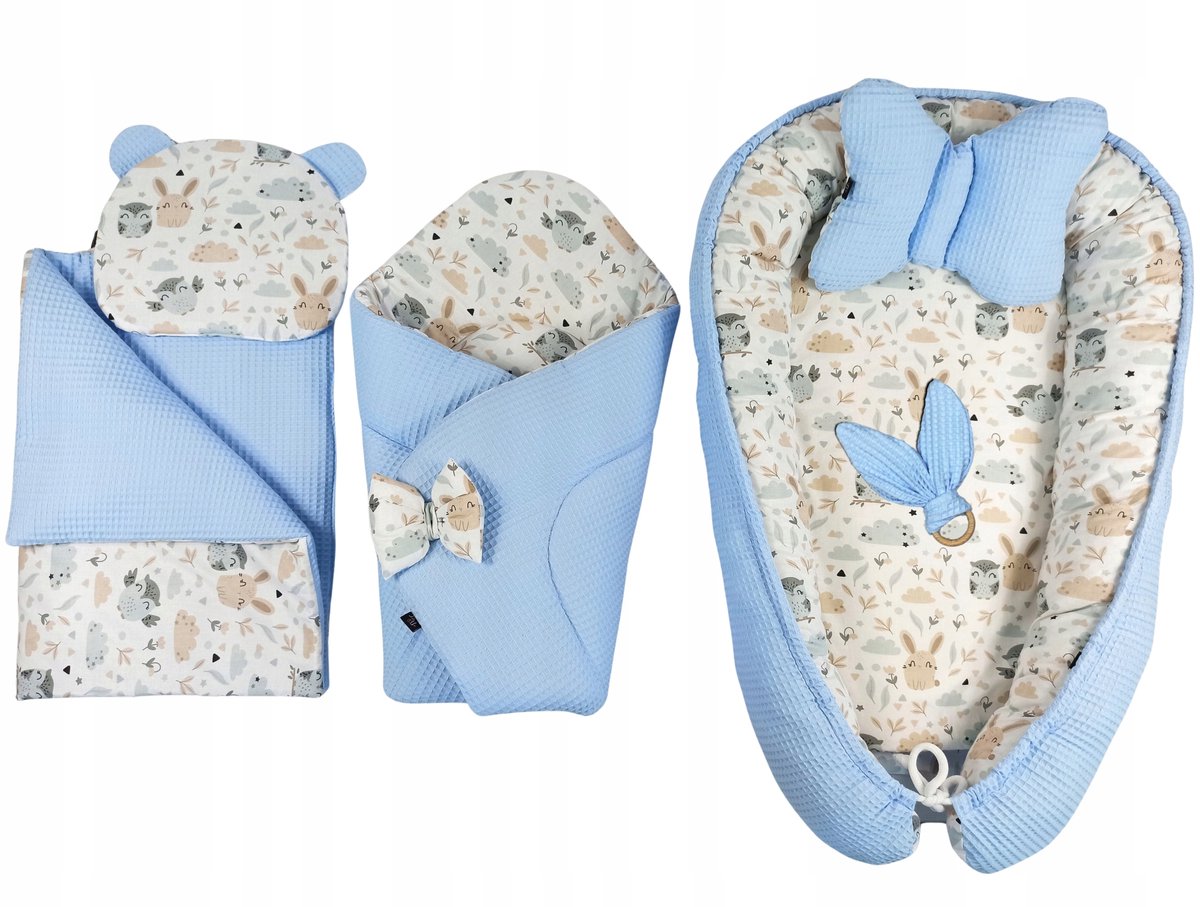 Babyset 7-delig: Babynest, Dekentje, Kussen & Meer