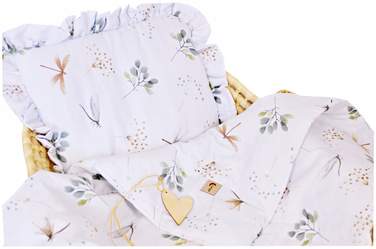 Mousseline Kinderbeddengoed met vulling - 2 delen