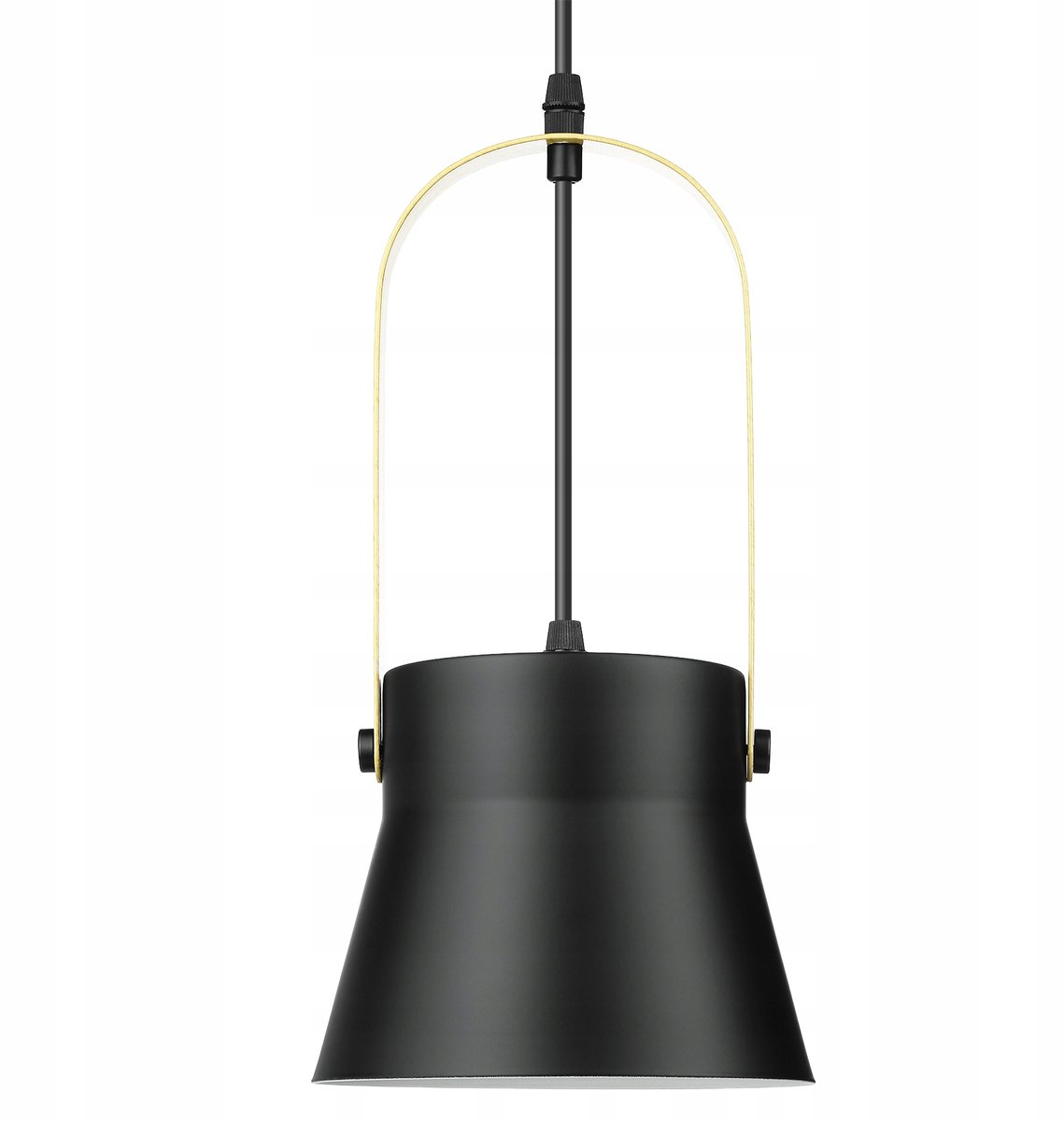 Scandinavische Hanglamp E27 Zwart met Houtlook - Minimalistisch Design
