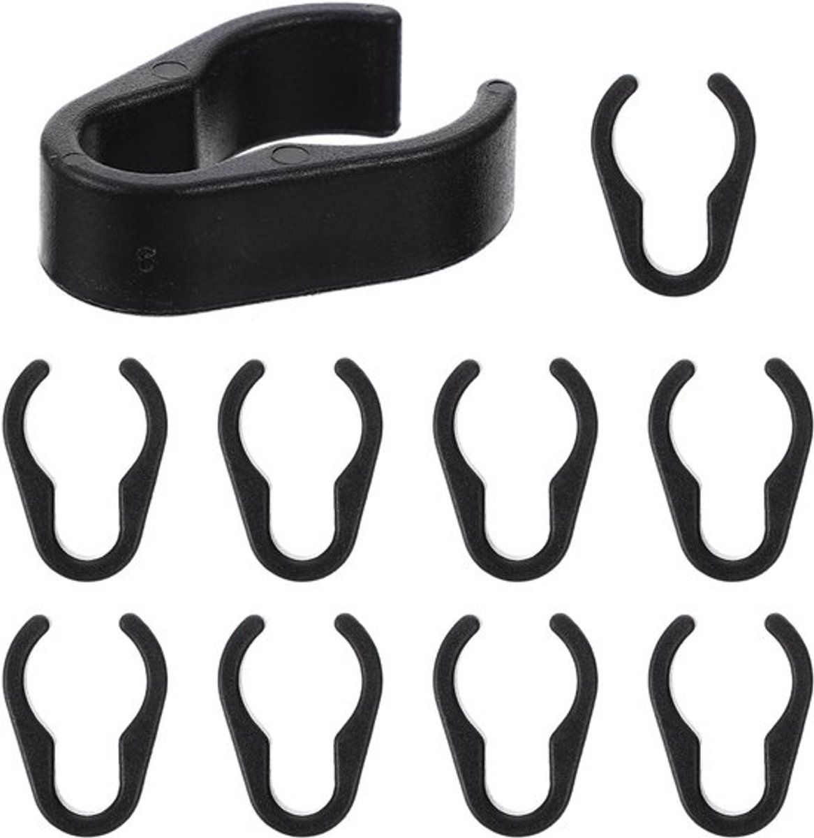 Pakket van 10 Microfoon Kabelhouders, Robuuste en Flexibele Kabelclips voor Microfoonstands, Ideaal voor Thuis, Podium in het Zwart
