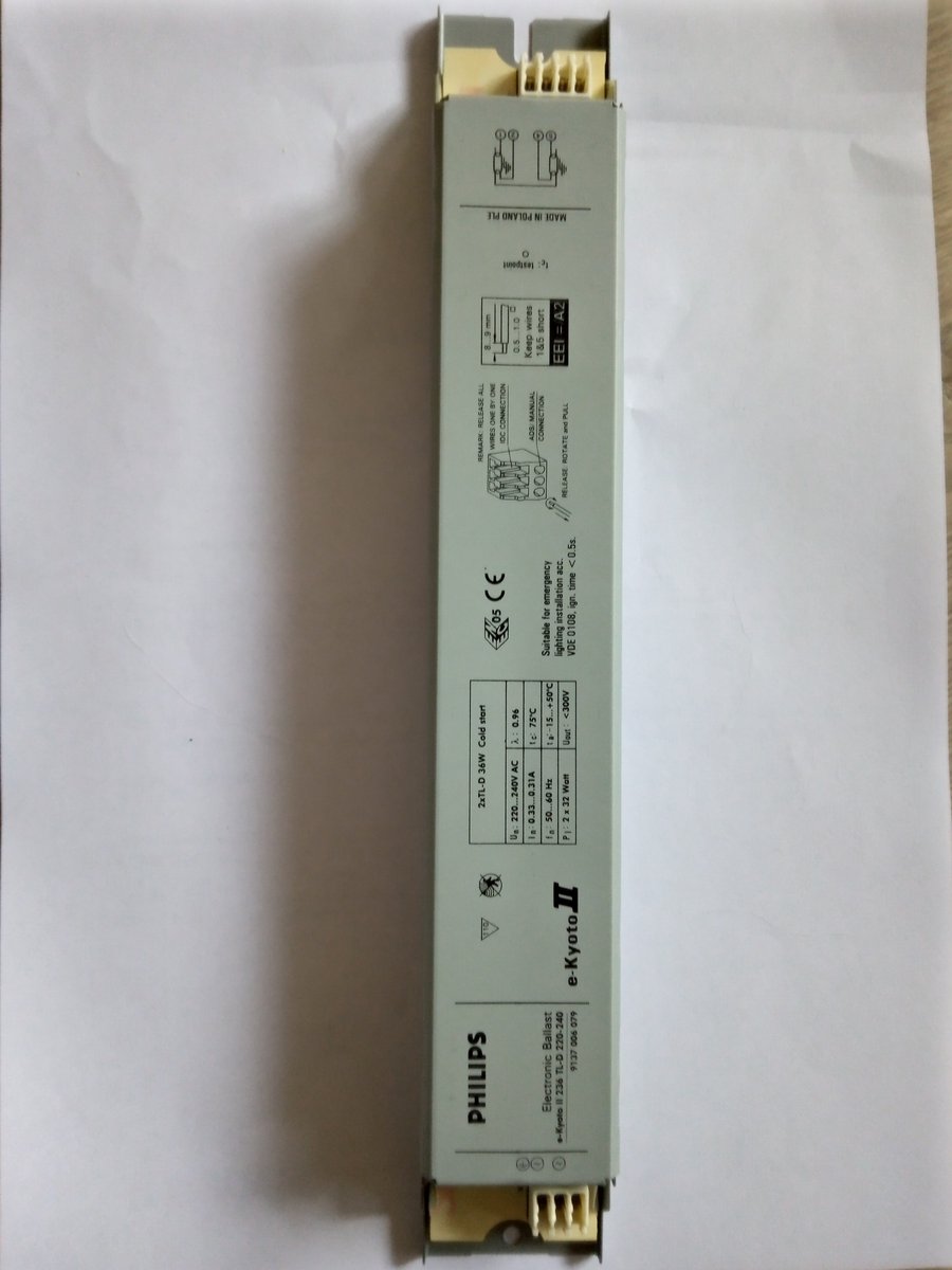 Philips EVSA 2X36W niet dimbaar