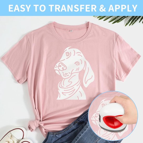 Heat Transfer Vinyl in Roze - 4.5m Iron on Vinyl Rol voor Cricut en Silhouette Cameo, Perfect voor DIY Kleding, Tassen en Textielprojecten — afbeelding 3