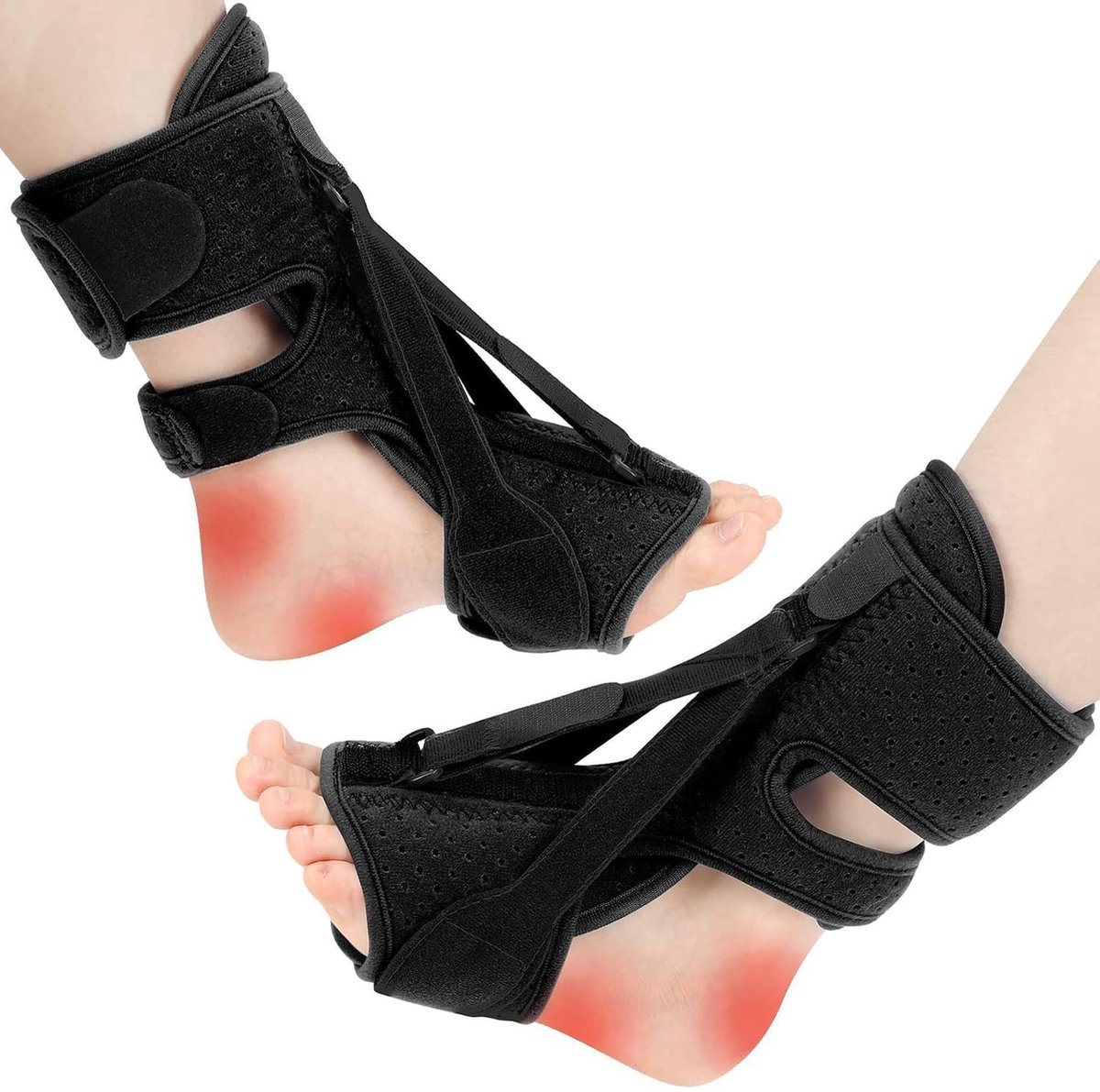 Verstelbare nachtspalk voor plantaire fasciitis, hielpijnverlichting en ondersteuning bij achillespeesontsteking, comfortabel en effectief