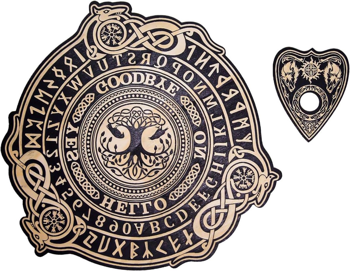 Spirit Board - Wichelroede Bord - Mystiek Spel - Met Planchette - 31 x 18.5 cm - Boom