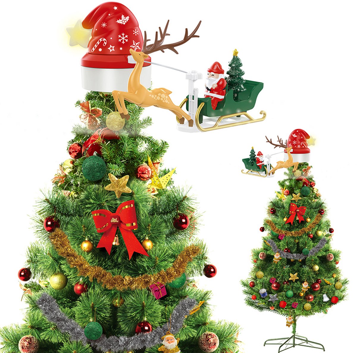 Clayre & Eef Kerstboom Piek Rood Kunststof